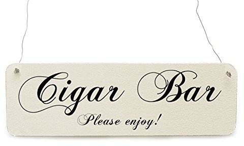 Interluxe Shabby Vintage Schild Cigar BAR Hochzeit Zigarren Dekoschild Humidor