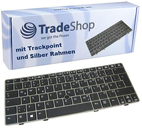 Original Laptop Tastatur mit silbernem Rahmen und Trackpoint QWERTZ Deutsch für HP EliteBook 2560P 2570P ersetzt 651390-031 696693-041 700948-041 700948-051 SG-45220-27A (Deutsches Tastaturlayout)