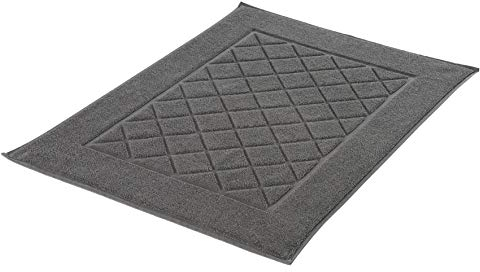 Kleine Wolke , 3016912442, Frottier-Vorleger 50x 70 Dunkelgrau 100% Baumwolle