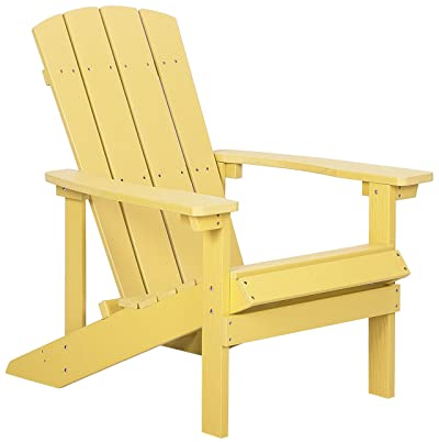 Moderner Muskoka Gartenstuhl in Gelb mit Breiten Armlehnen Adirondack