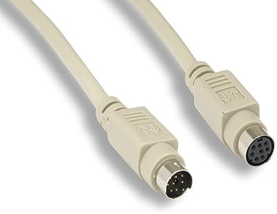 Kentek Câble d'extension Mini DIN8 28 AWG moulé série RS-232 MDIN 8 broches mâle vers femelle M/F pour périphérique