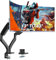 AVLT Dual 13-43 Monitor Arm - Desk Mount for Two Flat/Curved Monitors - Full Motion Height Swivel Tilt Rotation Adjustable - Black/VESA/C-Clamp/Grommet/Cable Management