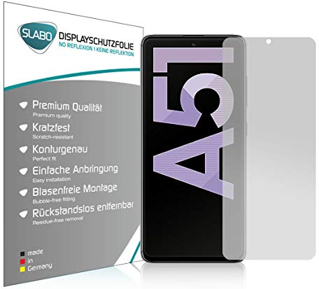 Slabo 4 x Displayschutzfolie für Samsung Galaxy A51 Displayfolie Schutzfolie Folie Zubehör No Reflexion MATT