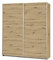 Rauch Möbel Caracas Schrank Schwebetürenschrank, Eiche Artisan, Holz, 2-trg., inkl. Zubehörpaket Premium 2 Kleiderstangen, 6 Einlegeböden, 1 Hakenleiste, 1 Türdämpfer-Set, BxHxT 181x210x62 cm