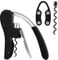 KEISSCO Zinc Alloy Vertical Lever Corkscrew Wine Bottle Opener with Foil Cutter, Wine Stopper And Extra Spiral