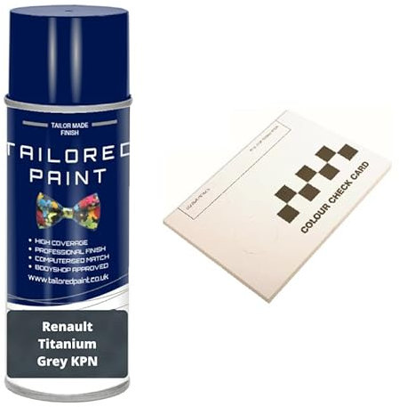 For Renault 2000-Present Titanium Grey KPN Aerosol Spray Paint Rattle Can With Wide Fan Spray Nozzle (Aerosol Paint)