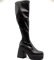 Windsor Smith BadGirl BlkStrPu Nero Stivali con taccone per Donna Ecopelle Tessuto Elasticizzato (Taglia 37)