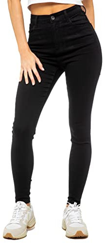 989Zé ENZO Womens Jeans Skinny Stretch Jean High Waisted Denim Pants EZL420 Jeans Black 14