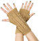 FGFD&OU Fingerlose Handschuhe für Damen Gestrickte Halb Fingerhandschuhe Kurzer Strickhandschuhe Fäustlinge Handwärmer Handgelenkwärmer Armstulpen Handstulpen Pulswärmer (1Paar-Hkaki)