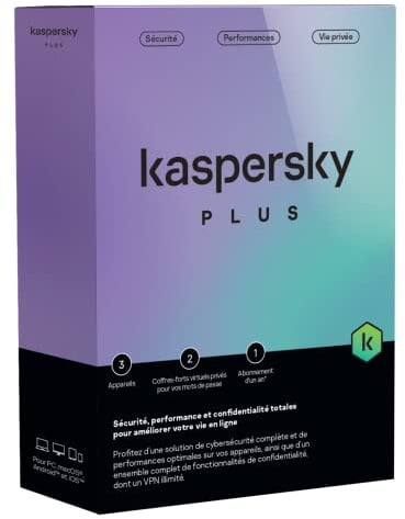 Kaspersky Plus 3 Postes/1 An