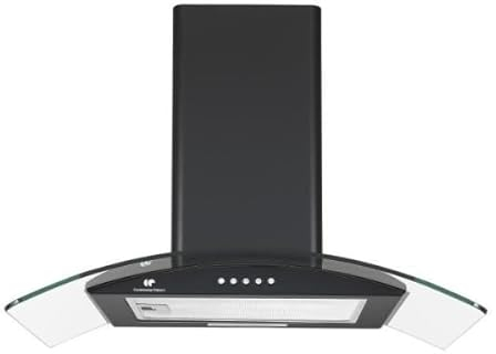 Hotte décorative Continental Edison - L60 cm - noir et verre