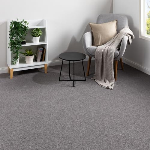 Steffensmeier Teppichboden Elba Meterware | Auslegware für Kinderzimmer Wohnzimmer Schlafzimmer | Taupe, Größe: 500x500 cm