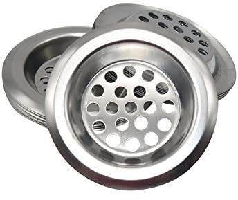 10 Uds. Filtro de Pelo de Acero Inoxidable de 60/75mm de diámetro Cubierta de Rejilla de ventilación Circular tapón colador de Fregadero Fregadero de Malla (Color : 7.5cm, Size : 10pcs)