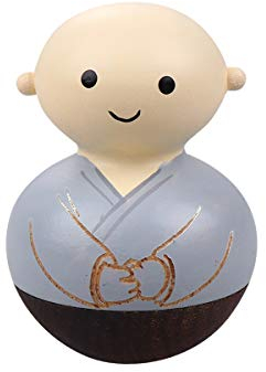 Zerodeko 1stk Tischdekoration Groß Zen-gartendekoration Auto Holz Rolys Polys Spielzeug Buddha- -statuen Kleine Mönchsfigur Miniatur-holzpuppe Wagen Maitreya Baby Hölzern