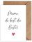 WBdesignz Muttertag Karte mit Umschlag - Mama Karte zum Geburtstag Glückwunschkarte Mama du bist die Beste (DIN A6)