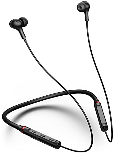 Auriculares Bluetooth con Cable para Samsung A54 5G S24 S23 iPhone 16 15 Pro Pixel 8 7 Mi 14,Audifonos Inalambricos con Banda de Cuello, Estéreo Deportivos Audifonos con Micrófono para Gimnasio,Dormir
