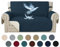 YSTELLAA 100% Wasserdicht Sofa Überzug 2 Sitzer, Couch Bezug Rutschfes, Waschbar Couchüberzug, Sofabezug Mit Armlehnen, Universal Sofa Covers Für Katze Hund, Mit Gummiband, Berlin Blau
