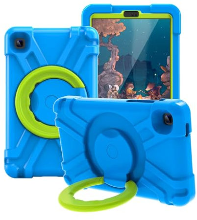 AKABEILA Funda para tablet Samsung Galaxy Tab A7 Lite T220/T225, funda antideslizante resistente con soporte giratorio, TPU suave, a prueba de golpes, funda para tablet