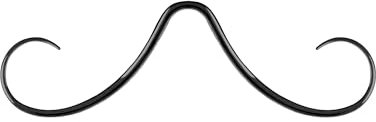 GAUEIOUR Beard Nose Ring,Stainless Steel Nasal Septum and Ring,Black Perforated Jewelry Nose Ring,Male and Female Body Piercing Accessories
