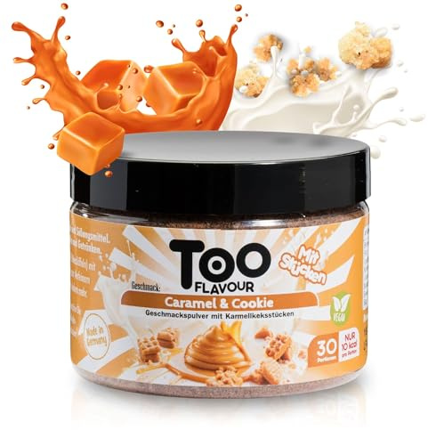 Too Flavour Caramel & Cookie│ mit Karamellkeksstücken │ Nur 10 kcal pro Portion│ Zum Aromatisieren von Lebensmittel, Getränke uvm.