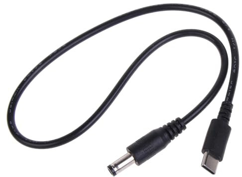 BELOWSYALER Cable de alimentación USB tipo C a DC 5.5x2.1mm 9V 12V 15V 20V PD para monitores LCD Broadcast Radio UsbC TypeC a DC 5.5x2.1mm 9V 12V 15V 20V PD Cable de alimentación
