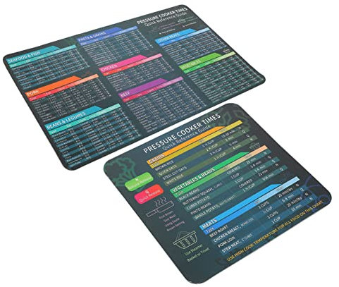 TOPBATHY Magnetic Cheat Sheet Magnet for Instant Pressure Cooker, 2pcs Cooking Time Decals Refrigerator Magnets for Kitchen Cooking Guide