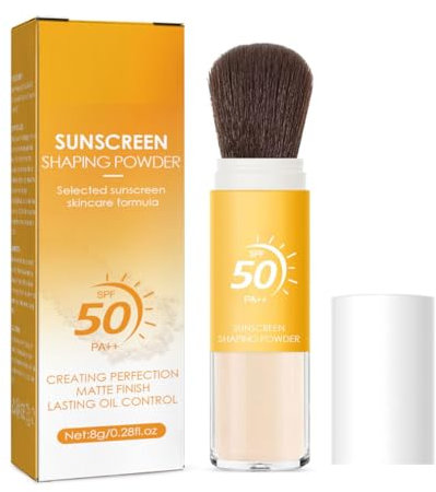 KARLOR Sunscreen Setting-powder with brush, sunscreen loose powder SPF 50 PA++ sun protection finish powder makeup finishing fixing pulver mattifying oil control long lasting