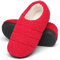 Mishansha Pantofole Uomo Donna Ciabatte Invernali Calde in Memory Foam Scarpe da Casa Comode Antiscivolo con Suola Spessa, Mela Rosso, 40/41 EU