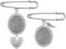 EUYRVAW 2 Stück Broschen-Anhänger Fotorahmen Memorial Anhänger Foto Glamour DIY Ansteckbrosche Kit Einzelner Spitzenrahmen Hochzeit Glamour Ovaler Glascabochon Fotorahmen mit Anhänger Hochzeit Dusche