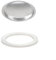 Guarnizioni in silicone di ricambio per moka e caffettiera espresso in alluminio con filtro (12 tazze + setaccio)