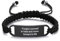 INBLUE Bracelet Personnalisé pour Homme Gravure Texte/Photo Ajustable Bracelet de Corde Tressée Fait Main pour Couple Bracelet Personnalisable Bijoux Cadeau pour Saint Valentin Anniversaire - A2