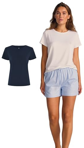 JBS of Denmark Basic T-Shirt für Damen – Bambus & Bio-Baumwolle | Basic Shirt Damen aus Bambus, Angenehm Weich auf der Haut, Figurnahes Rundhals Tshirt, In Größen XS bis 2XL