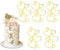 Cake Toppers,5pcs Love Heart Cake Topper,Gold Acrylic Wedding Cake Topper Heart Toppers Toppers for Birthday Wedding Anniversary Engagement Proposal Party Love Heart Cake Decorations Supplies
