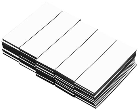 54 Unidades Etiquetas Magnéticas, Imanes para Pizarra Blanca 80 X 30 mm, Carteles Magnéticos Borrables, Carteles Magnéticos para Escribir, para Pizarras Blancas, Neveras, Tableros mag