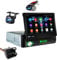 Vuzmode Android 9.0 Car Radio Retractable GPS Wifi Autoradio 1 Din 7'' Touch Screen Car Multimedia MP5 Player Support Camera NO DVD Vehicle Multimedia System(2G-32G CAM DVR)