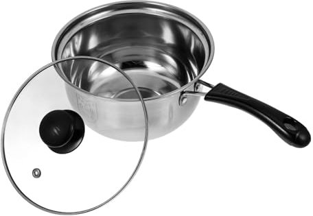 FONDOTIN Edelstahl Kochtopf Mit Deckel Antihaft Milchtopf Für Küche Restaurant Induktionsgeeignet Stabiler Griff Rutschfester Boden Für Suppen Nudeln Reis