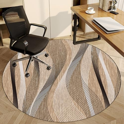 Fzamudng Teppich-Stuhlmatte, Rund Bürostuhl Unterlage Teppich, Gaming Teppich, Schreibtischstuhl Unterlage Teppich Stuhlunterlage, Fußbodenschutz für Bürostuhl 70 cm
