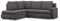 Mebligo - Ecksofa mit Schlaffunktion und 2 Bettkasten Cord - Dunkelgrau 230x89x200 (BxHxT) FORESTA - Links Eckcouch, Sofas & Couches, Couch L Form, Cauchsofa, Sofa Wohnzimmer, Ecke Sofa
