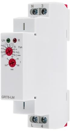 Zeitrelais 230V Ausschaltverzögerung,Zeitrelais 230V mit 10 Funktionen | Zeitrelais 230V Ausschaltverzoegerung,Zeitrelais 230V AC 16A , 0.5s-20Min Einstellbar fur Flure, Treppenhäuser usw.(GRT8-LM)
