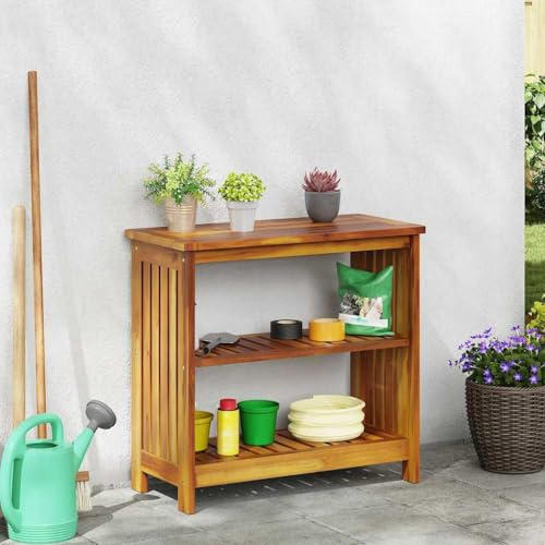 THOYTOUI Gartenschrank - Moderner Aufbewahrungsschrank mit Regal & Werkzeugschrank für Garten und Balkon (75 x 35 x 70 cm)