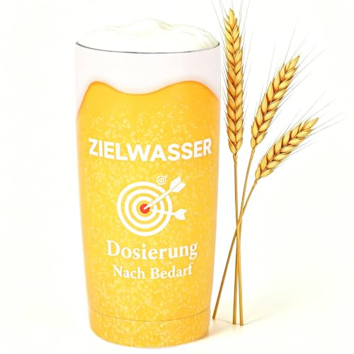 trabag Weizenbierglas 500ml,Thermobecher Personalisiert Mit Strohhalm Deckel für Camping und Garten,Dart Bier Geschenke für Männer,Weizenbiergläser 0,5 Geburtstagsgeschenk für PAPA