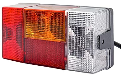 HELLA Rückleuchte - Glühlampe - 24V / 12V - Anbau - ECE/nicht SAE - Lichtscheibenfarbe: mehrfarbig - Stecker: Flachstecker - links - Menge: 1 - 2VP 006 040-111