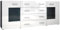 Vladon Buffet Dressoir Grömitz V2, Corps en Noir Mat/Façades en Blanc Haute Brillance (166 x 72 x 35)