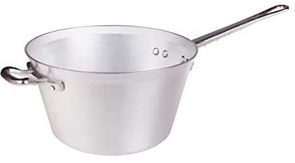 Pentole Agnelli Paiolo per Polenta, 4.5 L, Acciaio Inossidabile, Argento, 24 cm
