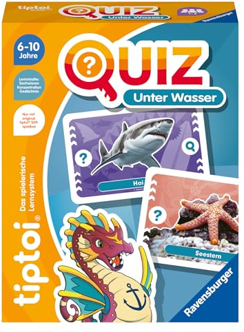 Ravensburger tiptoi 00192 Quiz Unter Wasser, Quizspiel für Kinder ab 6 Jahren, für 1-4 Spieler