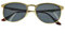 CHICNET Hochwertige Sonnenbrille Designer Retro Metallrahmen Brille getönt verspiegelt 400 UV unisex gold
