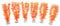 sourcingmap® 6pcs Orange Plastic Aquarium Plants Fish Tank Grass Plant Decorative Landscape