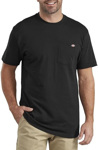 Dickies, Herren, T-Shirt mit Tasche im legeren Stil, Schwarz, S