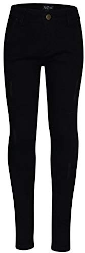 A2Z 4 Kids Denim Ripped Jeans Comfort Stretch Skinny - Jeans JN54 Jet Black 9-10