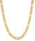 Bandmax Collier Chaîne Figaro Courte Plaqué Or Ras de Cou Femme Maille 6mm/46cm